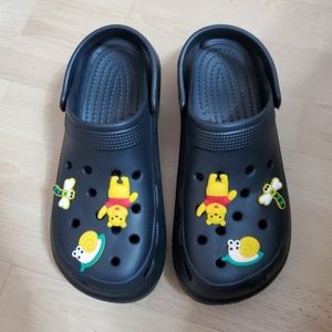 "Crocs" like shoes with charms